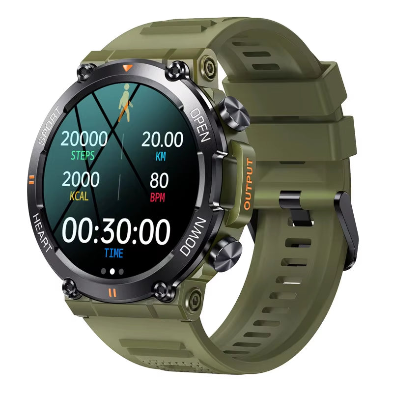 PulseMaster Pro: Advanced Smartwatch for Men with Heart Rate Monitoring and Long Battery Life