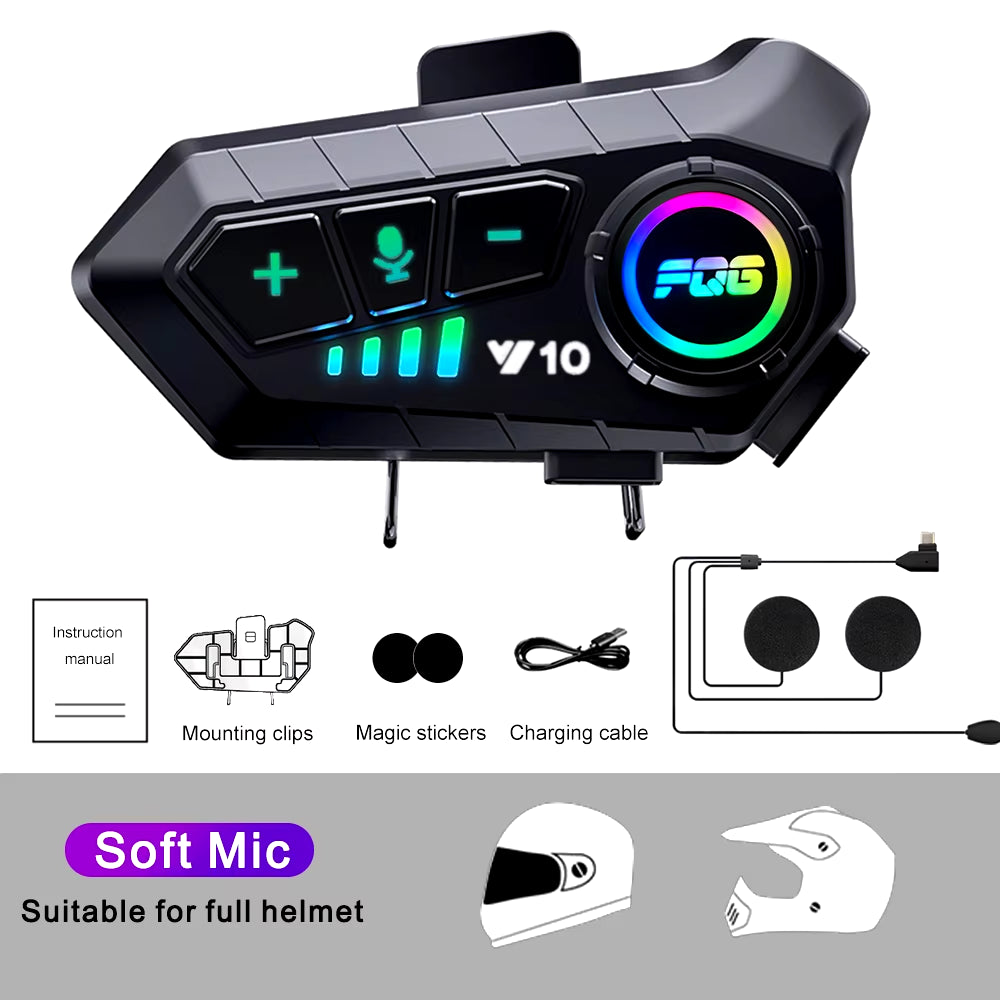 RidePro 5.3: Bluetooth Helmet Headset for Motorcycles