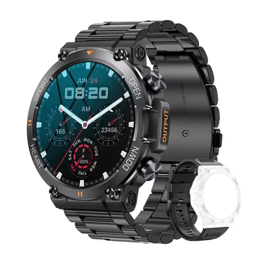 PulseMaster Pro: Advanced Smartwatch for Men with Heart Rate Monitoring and Long Battery Life