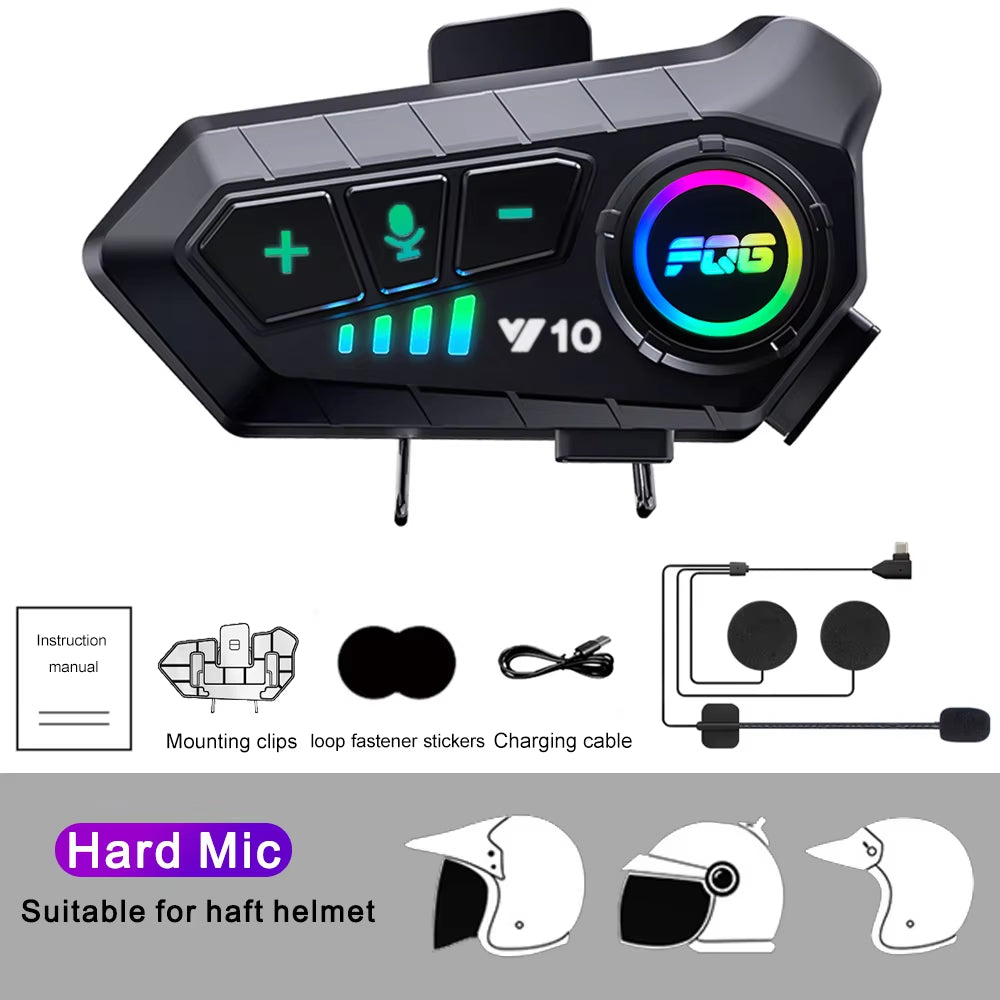 RidePro 5.3: Bluetooth Helmet Headset for Motorcycles